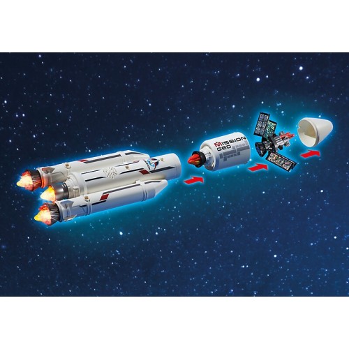 Playmobil Διαστημικός Πύραυλος Με Βάση Εκτόξευσης 6195 4008789061959