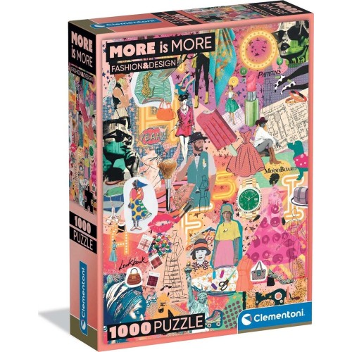 Clementoni Puzzles More is More Collection Fashion and Design 1000 pcs - Compact Box 1260-37071 8005125370719