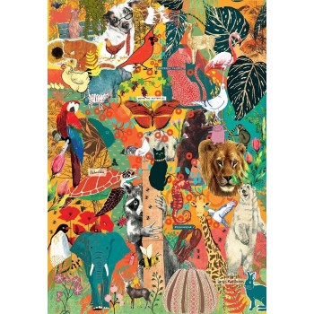 Clementoni παζλ more is more collection animals and botanics 1000 τμχ - compact box 1260-37073 8005125370733