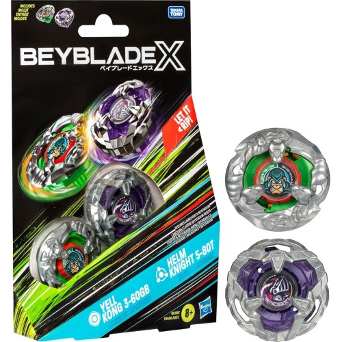 Hasbro Beyblade X Yell Kong 3-60GB Και Helm Knight 5-80T Top Dual Pack Set F9586 / G0198 5010996260130