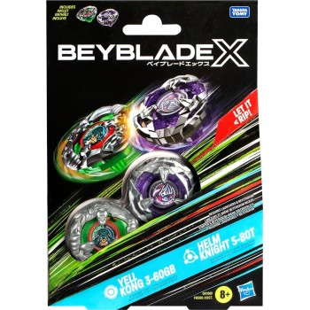 Hasbro Beyblade X Yell Kong 3-60Gb And Helm Knight 5-80T Top Dual Pack Set, Includ F9586 / G0198 5010996260130