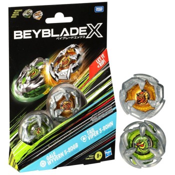 Hasbro Beyblade X Gale Wyvern 5-80gb and Tail Viper 3-80hn Top Dual Pack Set, Righ F9586 / G0282 5010996260123