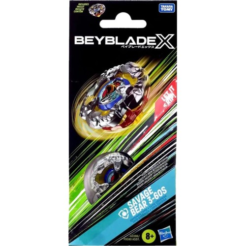 Hasbro Beyblade X Savage Bear3-60S Top Booster Pack Set Age 8+, RIG 3-60S F9590 / G0286 5010996257079