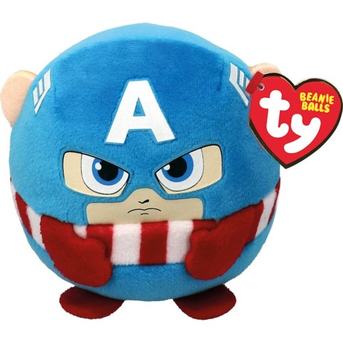 Marvel Avengers Ty Beanie Balls Fluffy Marvel Captain America 1607-42562 008421425624