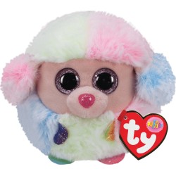 Ty Beanie Balls Rainbow Fluffy dog Poodle Colorful 1607-42511 008421425112