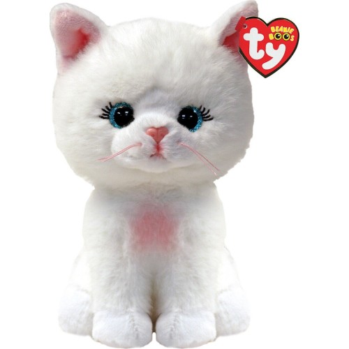 ty beanie boos amelia χνουδωτή γατούλα λευκή 15εκ 1607-37377 008421373772
