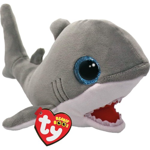 Ty Beanie Boos Finnegan Fluffy Shark Gray 15cm 1607-37376 008421373765