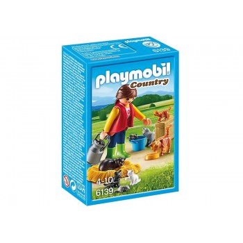 Playmobil Αγρότισσα Και Γατάκια 6139 4008789061393