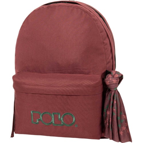 POLO  σακίδιο original double scarf-bordeauz/kaitoke green-μπορντω/κυπαρισσι 901235-3364 5201927136345