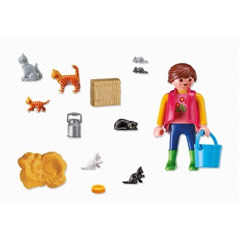 Playmobil Αγρότισσα Και Γατάκια 6139 4008789061393