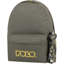 POLO  σακίδιο original scarf-grey/gold-γκρι/χρυσο 901135-2276 5201927136055