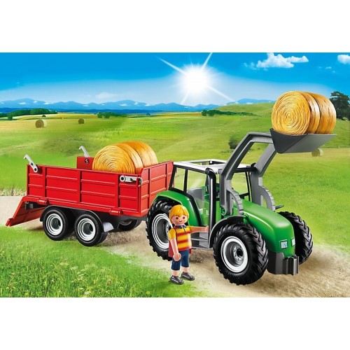 Playmobil Μεγάλο Τρακτέρ Με Καρότσα 6130 4008789061300