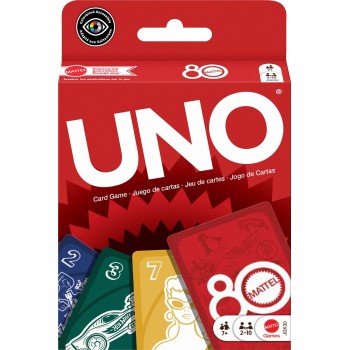 Mattel Uno 80 Χρόνια Games Επιτραπέζιο Παιχνίδι Παιχνίδι Καρτών JGK30 194735315994