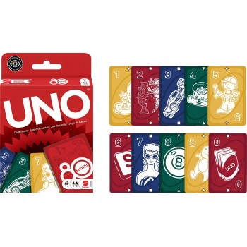 Mattel Uno 80 Χρόνια Games Επιτραπέζιο Παιχνίδι Παιχνίδι Καρτών JGK30 194735315994