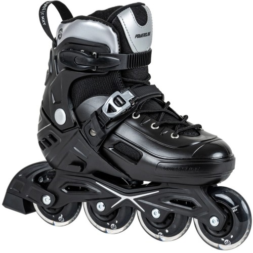 powerslide khaan junior nxt black πατίνια αυξομειούμενα - μαύρο/ασημί χρώμα μαύρο, μέγεθος 39-42 19.940692/39 4040333565278