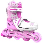 yvolution neon combo 2 σε 1 αυξομειούμενα πατίνια - ροζ 30-33 53.NT09P4 0810012241854