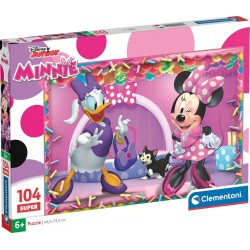 Disney Minnie Mouse clementoni παιδικό παζλ super color disney minnie 104 τμχ 1210-25055 8005125250554