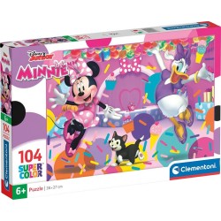 Disney Minnie Mouse clementoni παιδικό παζλ super color disney minnie 104 τμχ 1210-25054 8005125250547