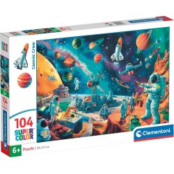 clementoni παιδικό παζλ super color cosmic crew 104 τμχ 1210-25036 8005125250363
