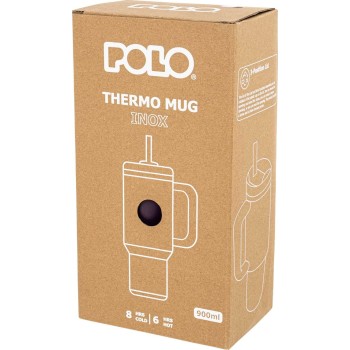 POLO  thermo mug inox 900ml-eggplant-μελιτζανι 949023-4800 5201927138981