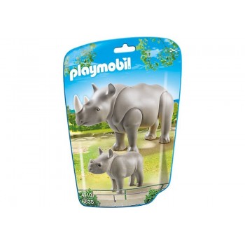 Playmobil Ρινόκερος Με Το Μικρό Του 6638 4008789066381