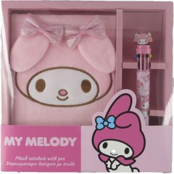 Diakakis imports Hello Kitty Σημειωματάριο Λούτρινο Με Στυλο Σετ MY MELODY 000490137 5205698754210