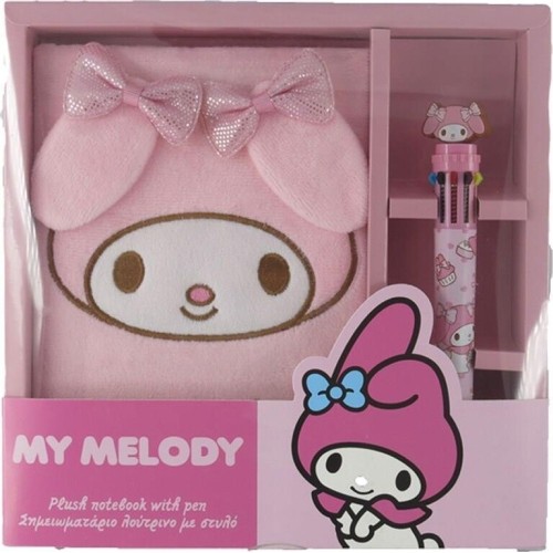 Diakakis imports Hello Kitty Σημειωματάριο Λούτρινο Με Στυλο Σετ MY MELODY 000490137 5205698754210