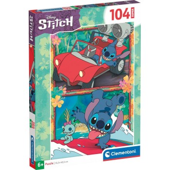 Clementoni Children's Super Color Disney Stitch 104 Pcs 1210-27571 ...