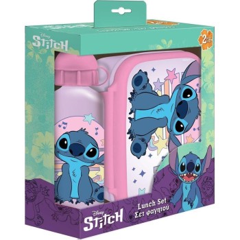 Diakakis imports Σετ Φαγητού Disney Stitch φαγητοδοχείο 800ml-παγούρι αλουμινίου 500ml 000564929 5205698741395