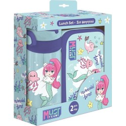 Diakakis imports Lunch Set Must Team Mermaid Time Lunch Box -water Canteen Pp 000586467 5205698736940