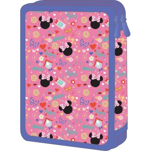 Diakakis imports School Pencil Case Double Filled Disney Minnie Mouse Besties Forever Must Team 000565017 5205698750212