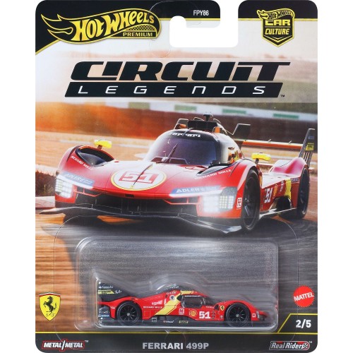 Mattel Hot Wheels Car Culture: Team Transport Premium Car Culture 1:64 Scale Die-Cast Ferrari 499P Vehicle FPY86 / JBK49 1947352