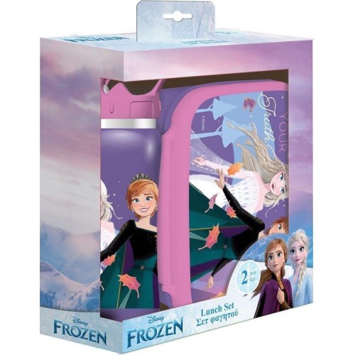 Diakakis imports Σετ Φαγητού Disney Frozen φαγητοδοχείο 800ml-παγούρι ανοξείδωτο 500ml 000564406 5205698673580
