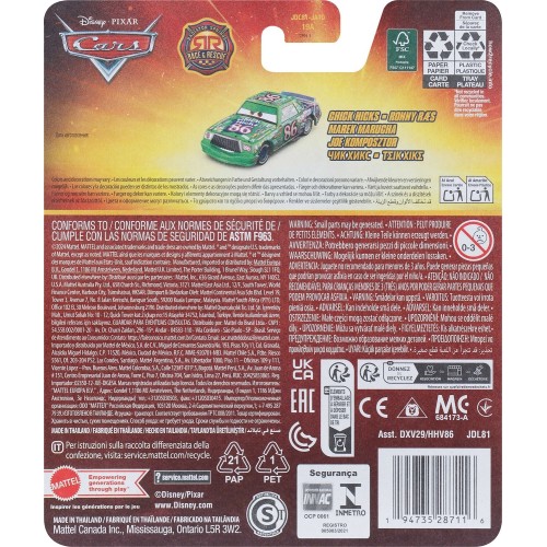 Mattel Disney Cars Disney Pixar Cars Disney And Pixar Cars 1:55 Scale  Radiator Springs Race & Rescue Chick Hicks DXV29 / JDL81 