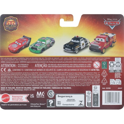 Disney Cars Mattel Disney Pixar Cars Όχημα Παιχνίδι 2X Radiator Springs Rally Race 200 Lightning Mcqueen & Chick Hicks  DXV99 / 