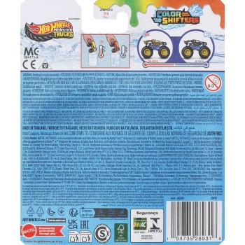 Mattel Hot Wheels Color Shifters Monster Trucks 1:64 , 1 Toy Truck Changes Colors In Water  Night Shifter HGX06 / JDV87 19473528