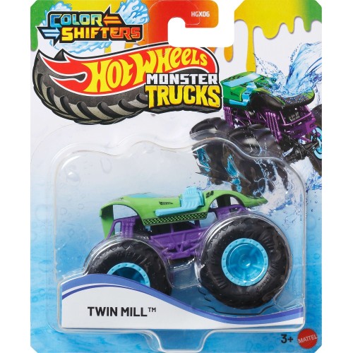Mattel Hot Wheels Color Shifters Monster Trucks 1:64 , 1 Toy Truck Changes Colors In Water Twin Mill HGX06 / JDV94 194735289356