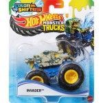 Mattel Hot Wheels Color Shifters Monster Trucks 1:64 , 1 Toy Truck Changes Colors In Water Shifters Invader HGX06 / JDV95 194735