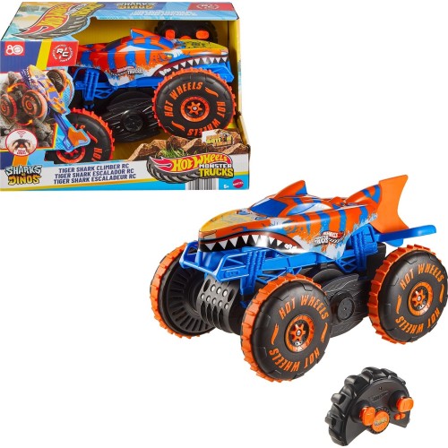 Mattel Hot Wheels Hw R/C Mτ Tiger Shark Που Σκαρφαλωνει 1:15 Monster Trucks Όχημα Παιχνίδι JFR39 194735304097