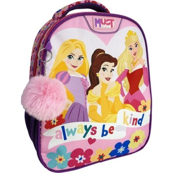 Diakakis imports Σχολική Τσάντα Πλάτης Νηπίου Disney Princess Always Be Kind Must Team 2 Θήκες 000564745 5205698724374