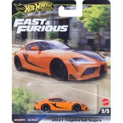 Mattel Hot Wheels Fast & Furious Cars, Premium Car For Adult Collectors 2020 Toyota Supra HNW46 / JBM00 194735263509