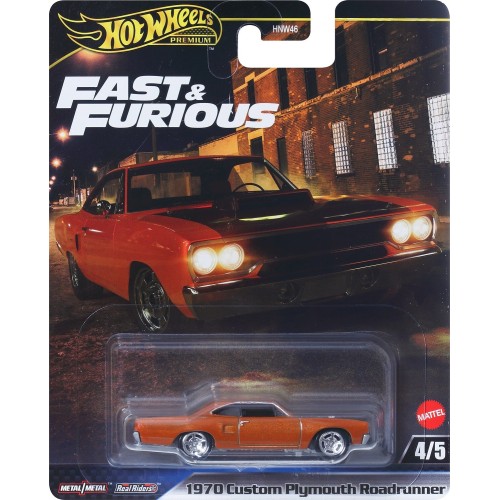 Mattel Hot Wheels Fast & Furious Cars, Premium Car For Adult Collectors  1970 Plymouth Roadrunner HNW46 / JBL87 194735263417