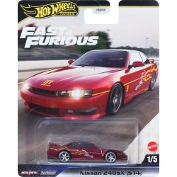 Mattel Hot Wheels Fast & Furious Cars, Premium Car For Adult Collectors Nissan 240Sx S14 HNW46 / JBL99 194735263554