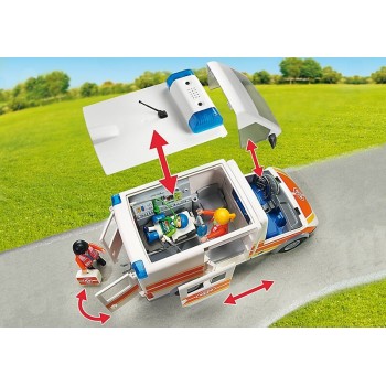 Playmobil Ασθενοφόρο Με Σειρήνα Και Φάρο Που Αναβοσβήνει 6685 4008789066855