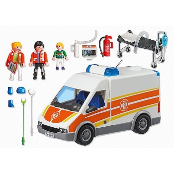 Playmobil Ασθενοφόρο Με Σειρήνα Και Φάρο Που Αναβοσβήνει 6685 4008789066855