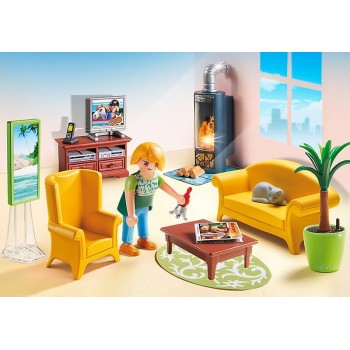 Playmobil Σαλόνι Με Τζάκι 5308 4008789053084