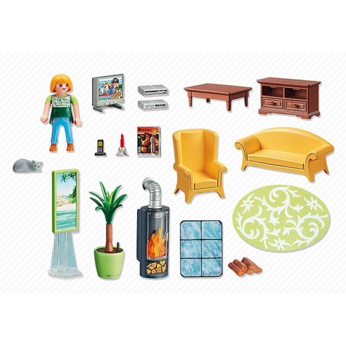Playmobil Σαλόνι Με Τζάκι 5308 4008789053084