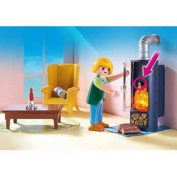 Playmobil Σαλόνι Με Τζάκι 5308 4008789053084