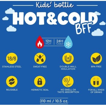 Legami Kids' Vacuum Bottle - Hot&Cold BFF - Giraffe KSSB0008 8052694028169