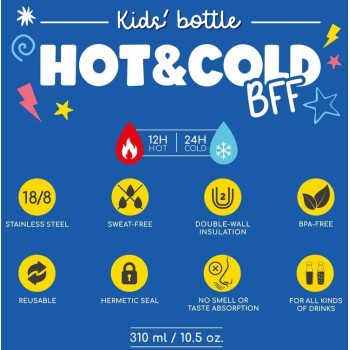 Legami Kids' Vacuum Bottle - Hot&Cold BFF - Monster KSSB0002 8052694028107